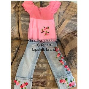 Girls two piece denim set